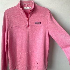Vineyard Vines 1/4 Zip Relaxed Fit Slub Shep Shirt Pink Size- XS